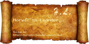 Horváth Leander névjegykártya
