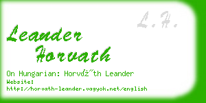 leander horvath business card